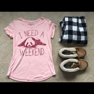 “I need a weekend” Panda Graphic Tee